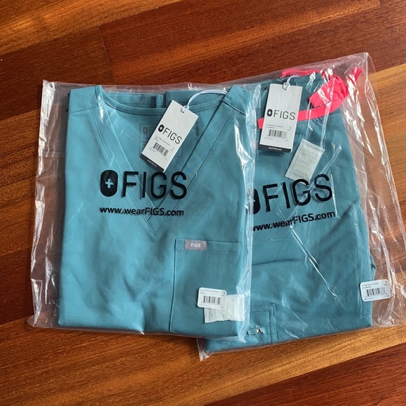 NWT FIGS HYDROGREEN SCRUBS SET ZAMORA CATARINA S ORIGINAL pink drawstring - Picture 9 of 10